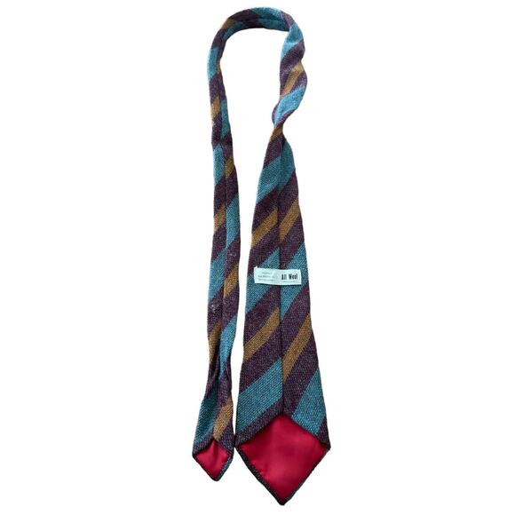 ALL WOOL woven made in Scotland multicolored tie - Picture 3 of 6